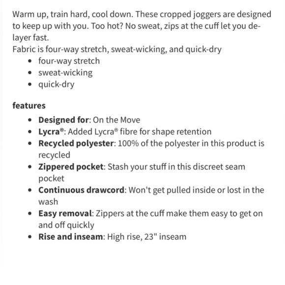 Lululemon Adapted State High-Rise Cropped Jogger 23" in Sonic Pink - Picture 5 of 6